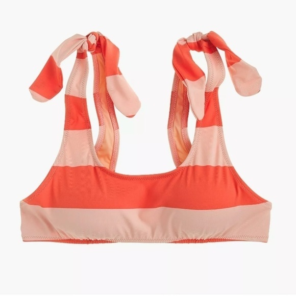 NEW J. Crew Playa Nantucket Striped Tie Bikini Top - Picture 2 of 6